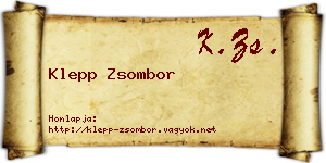 Klepp Zsombor névjegykártya