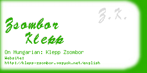 zsombor klepp business card